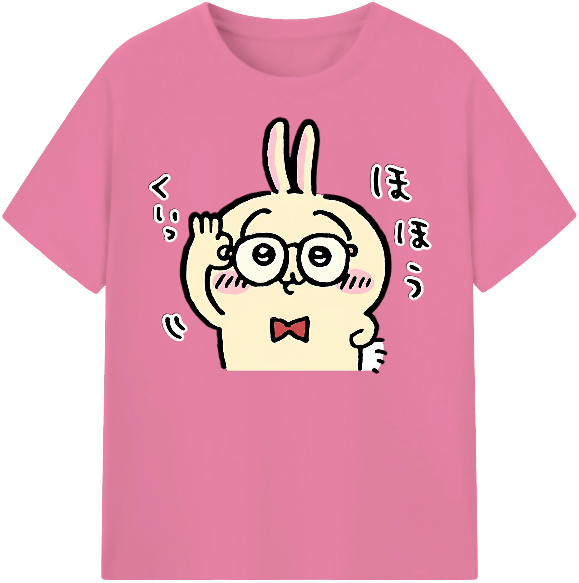 （画像用） ちいかわ うさぎ Chii-kawa usagi 綿100％半袖Tシャツ（フロントプリント）